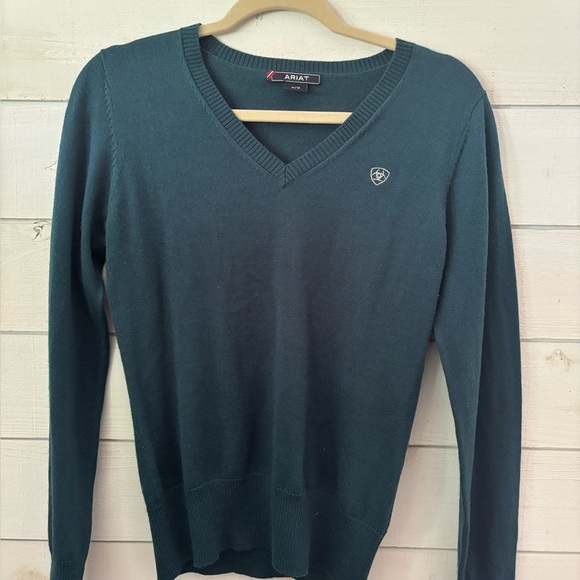 Ariat Women's Ramiro Sweater in Teal , size medium - Picture 2 of 11